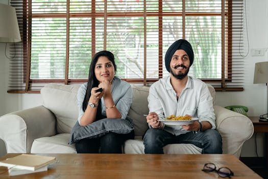 a happy couple enjoying dinner