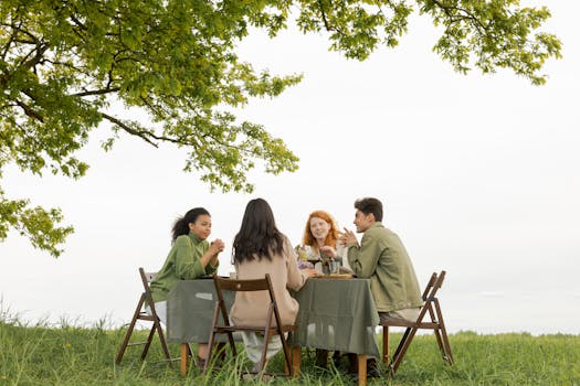 people enjoying a meal together