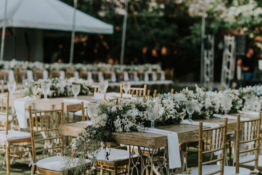 outdoor dining setup