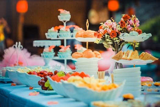 catering food setup