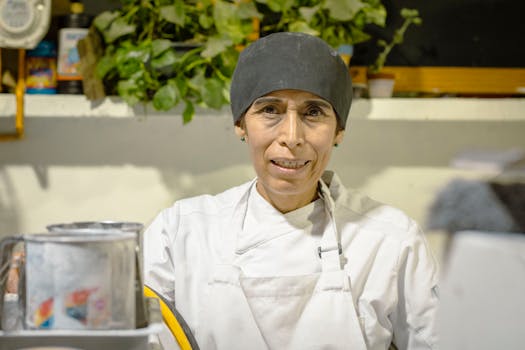 restaurant kitchen staff working together