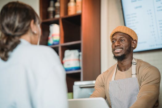 restaurant staff collaborating