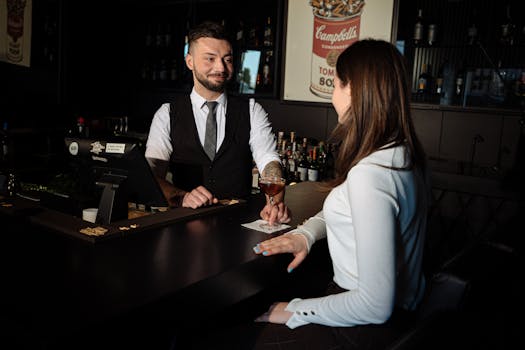 image of a restaurant staff member following up with a customer