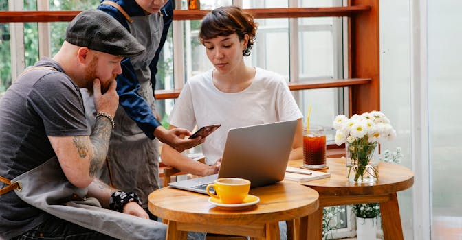 image of a restaurant staff discussing complaints