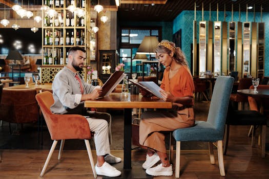 restaurant interior with customers enjoying their meal