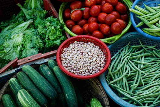 seasonal produce from local markets