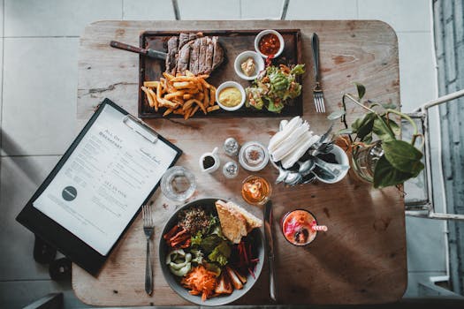 tasty dish on a restaurant table