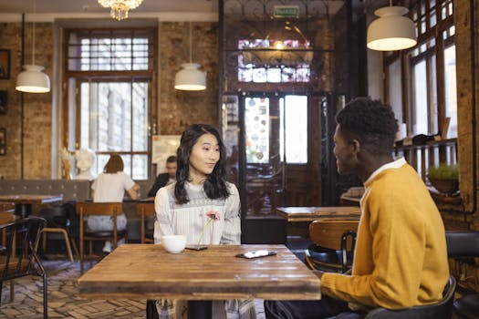 restaurant interior with customers