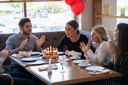 happy restaurant staff celebrating