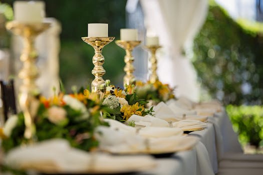 Stylish dining setup for a corporate event