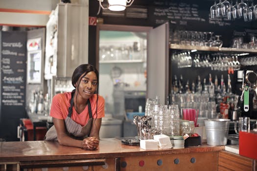 restaurant staff interacting with customers