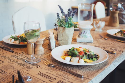 delicious dish on a restaurant table