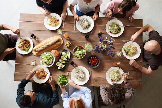 a food influencer sharing a delicious meal